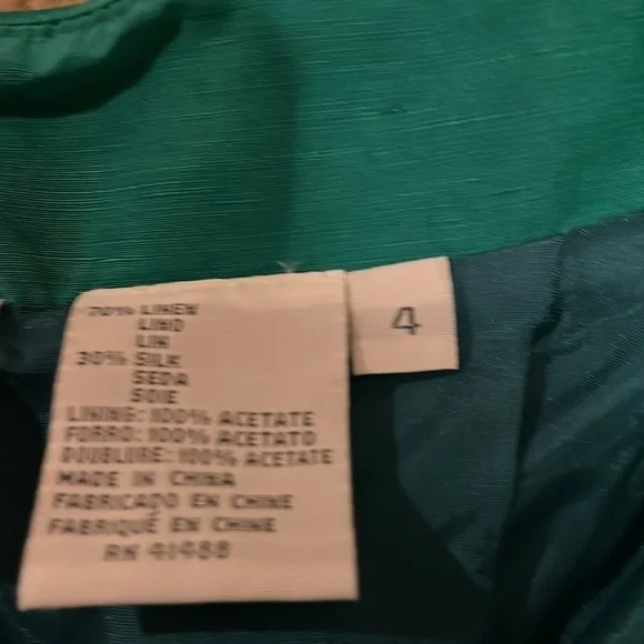 Vintage Together turquoise two-piece pantsuit size 4 - Picture 13 of 16